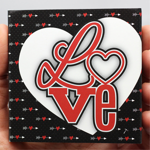 SilverTowne Natural Kraft Paper Gift Box with Love Arrows Box Sleeve